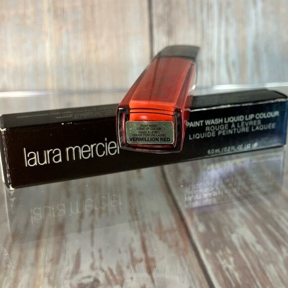 Laura Mercier Lip Color Vermillion Red Paint Wash Liquid  FULL SIZE 6.0 mL - Picture 2 of 4